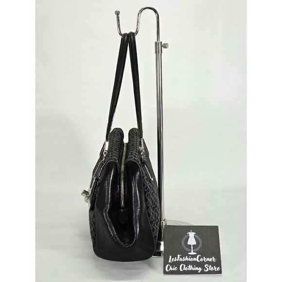 Coach Women's Black Canvas Madison Madeline Satchel Bag Medium 1941 - Picture 7 of 15